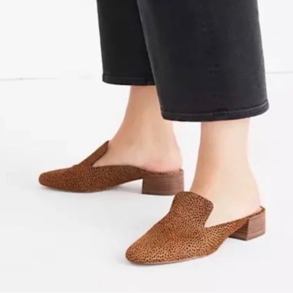 Madewell Shoes - MADEWELL $138 The Willa Loafer Mule in Spotted Calf Hair Slip On Shoes Size 9.5